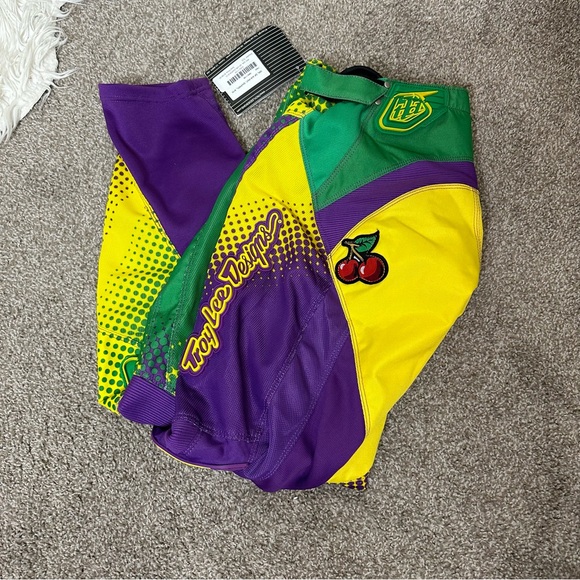 Troy Lee Designs Pants Girls GP Air Green Purple MX Motorcross 🥊🐷 - Picture 3 of 4
